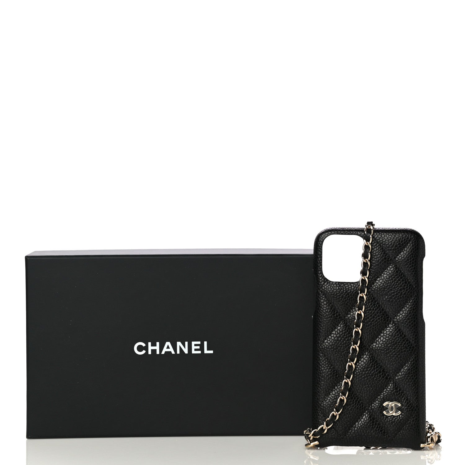 Chanel Caviar Quilted iPhone XI Pro Case With Chain Black 8 of 8