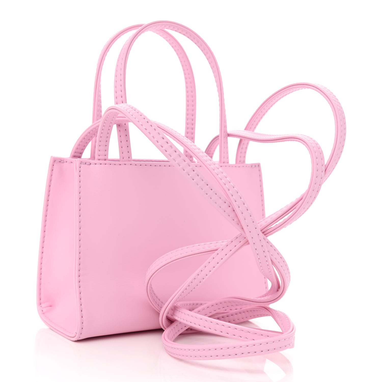 Telfar Vegan Leather Small Shopping Bag Bubblegum 3 of 9