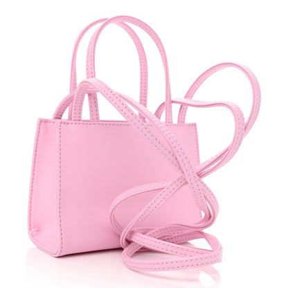 Telfar Vegan Leather Small Shopping Bag Bubblegum 3 of 9