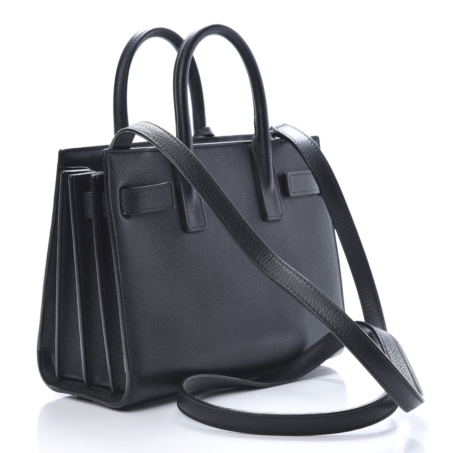 Grained Calfskin Nano Sac De Jour Black