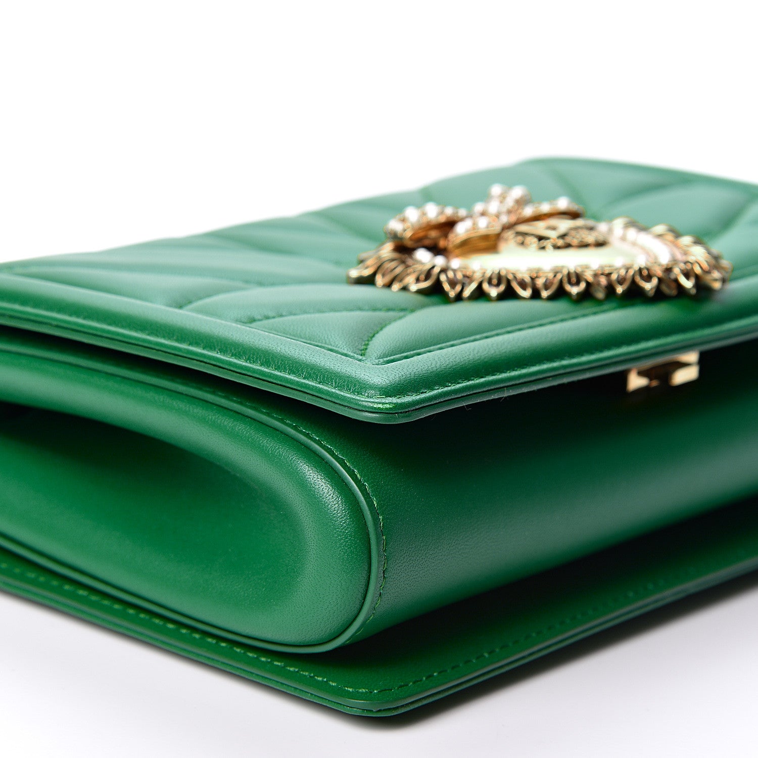 Dolce & Gabbana Nappa Devotion Crossbody Bag Green 8 of 10