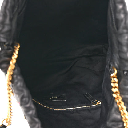 Saint Laurent Lambskin Charm Studded Teddy Drawstring Bag Black 5 of 11