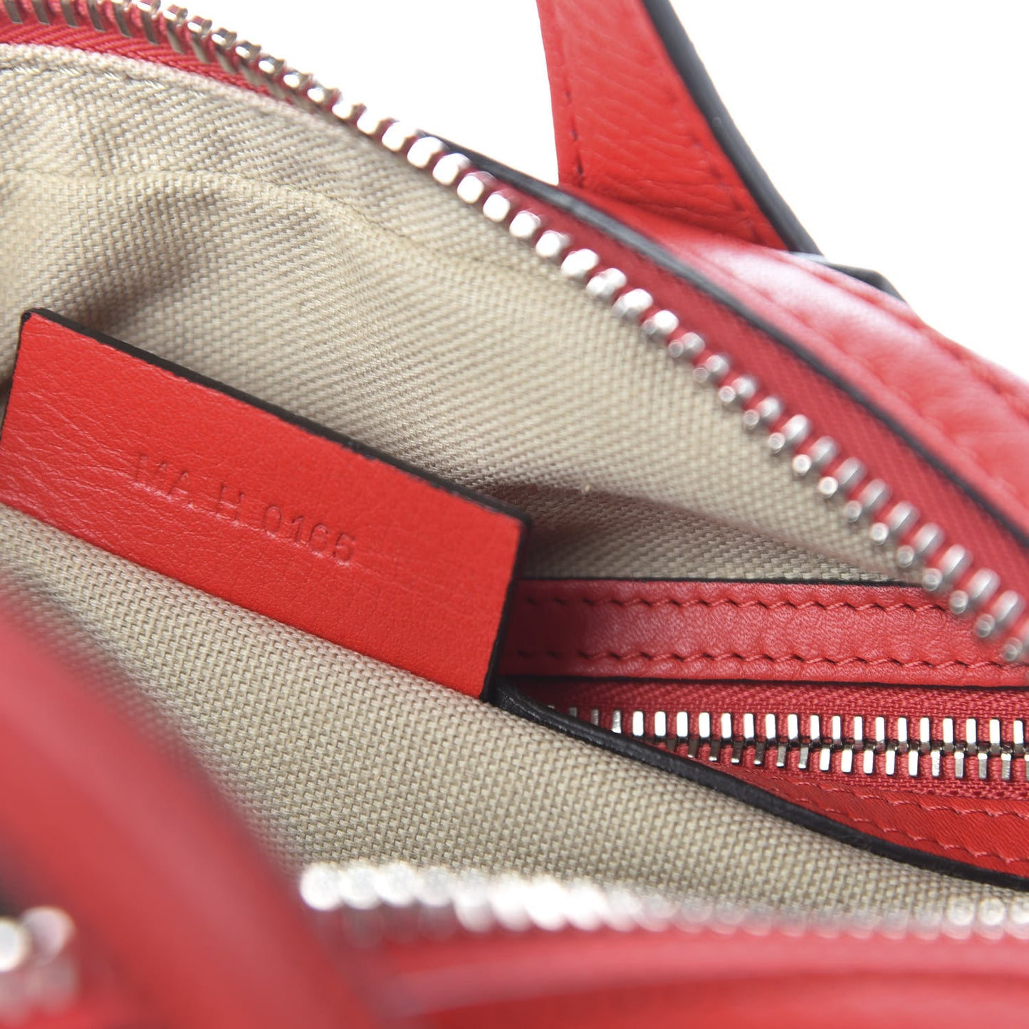 Waxed Calfskin Micro Nightingale Medium Red