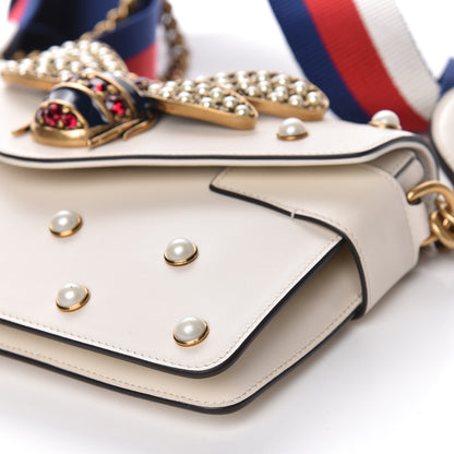 Gucci Nappa Pearl Studded Mini Queen Margaret Broadway Shoulder Bag Mystic White 9 of 11