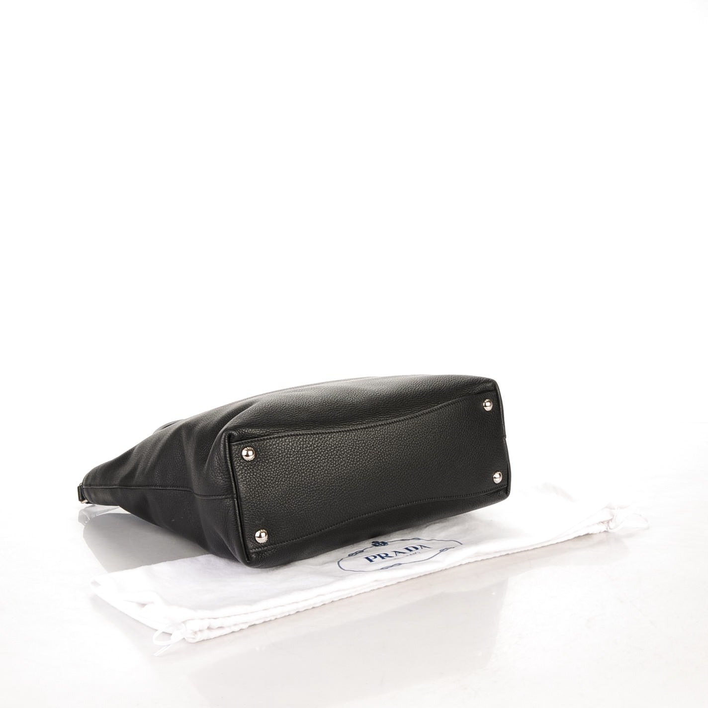 Prada Vitello Daino Tote Nero Black 4 of 8