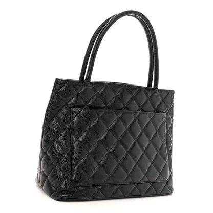 Chanel Caviar Quilted Medallion Tote Black 2 of 9