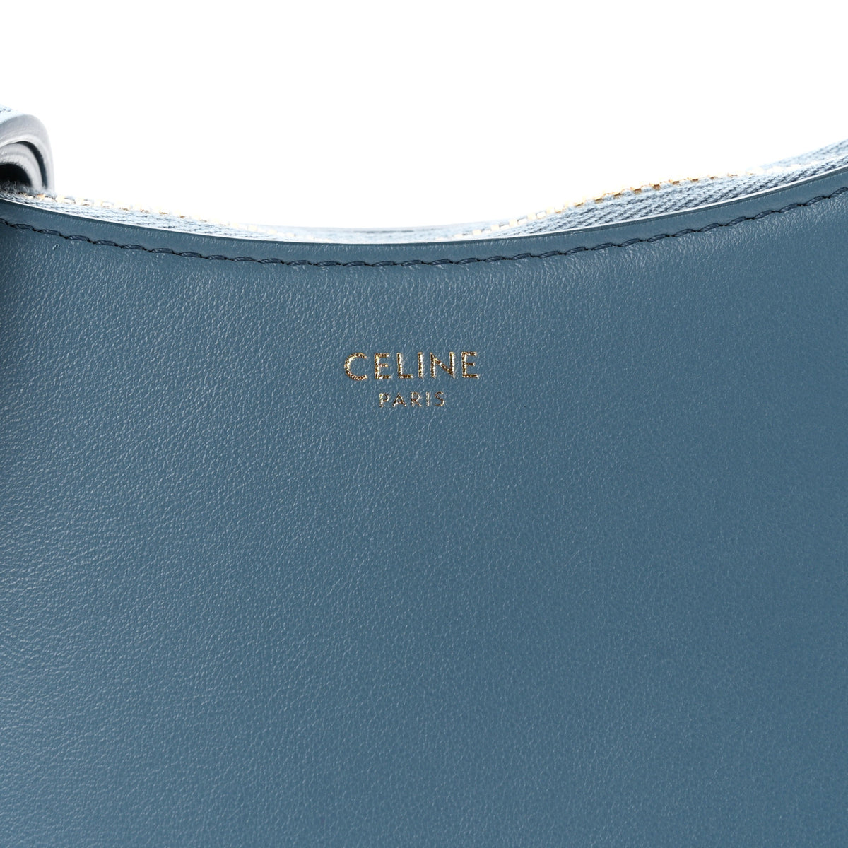 Smooth Calfskin Medium Strap Ava Shoulder Bag Denim