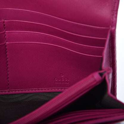 Gucci Soft Microguccissma Dice Continental Flap Wallet Bright Bouganville 6 of 9
