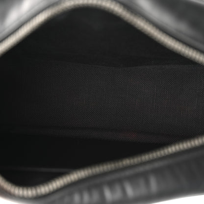 Gucci Calfskin Matelasse Monochrome Small GG Marmont Chain Shoulder Bag Black 5 of 11
