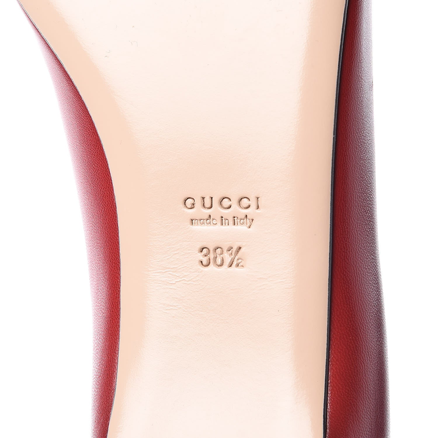 Gucci Malaga Kid Web Bow Ballerina Flats 38.5 Hibiscus Red 7 of 9