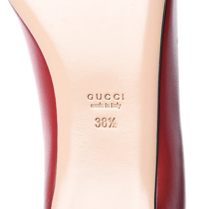 Gucci Malaga Kid Web Bow Ballerina Flats 38.5 Hibiscus Red 7 of 9
