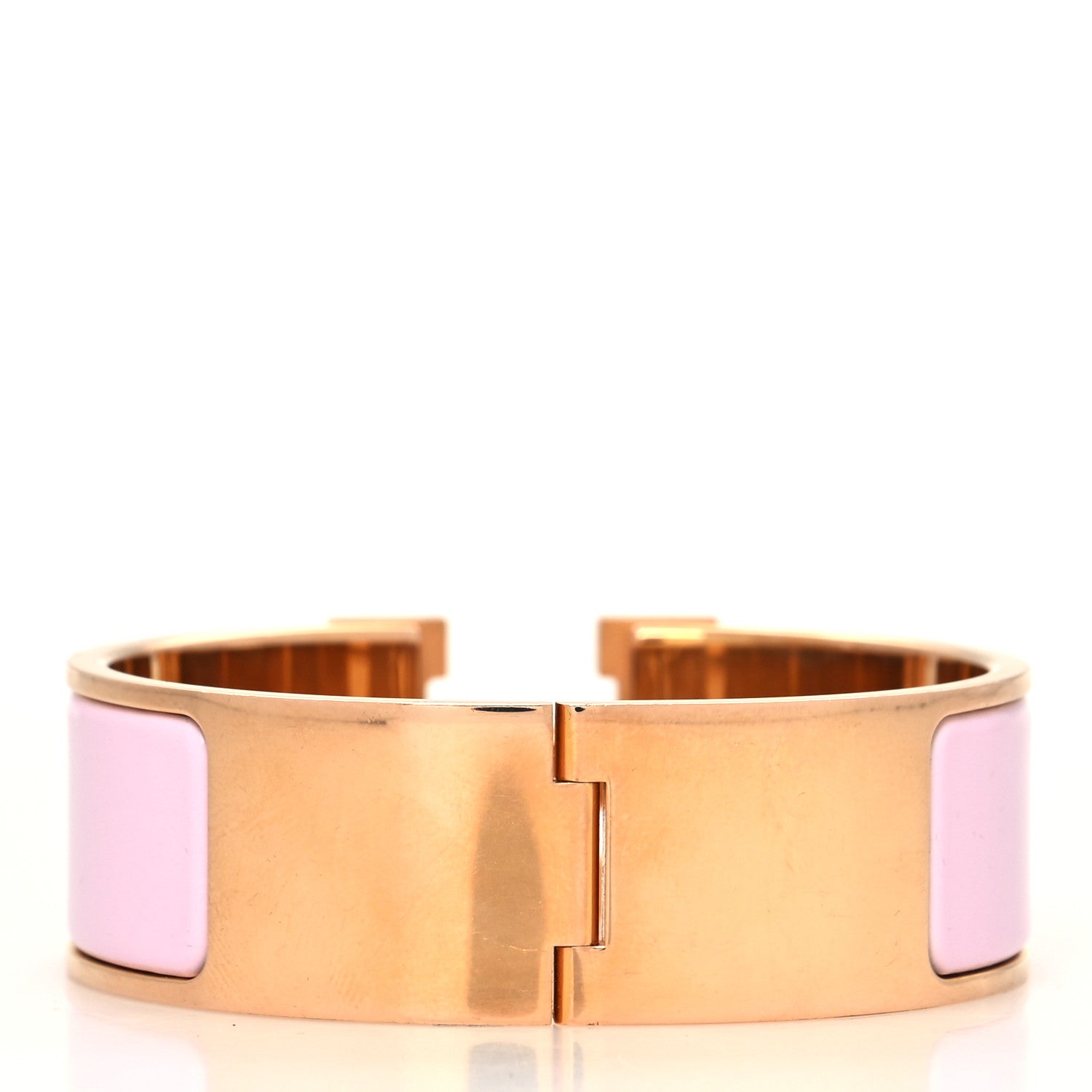 Hermes Enamel Wide Clic Clac H Bracelet PM Rose Dragee 3 of 5
