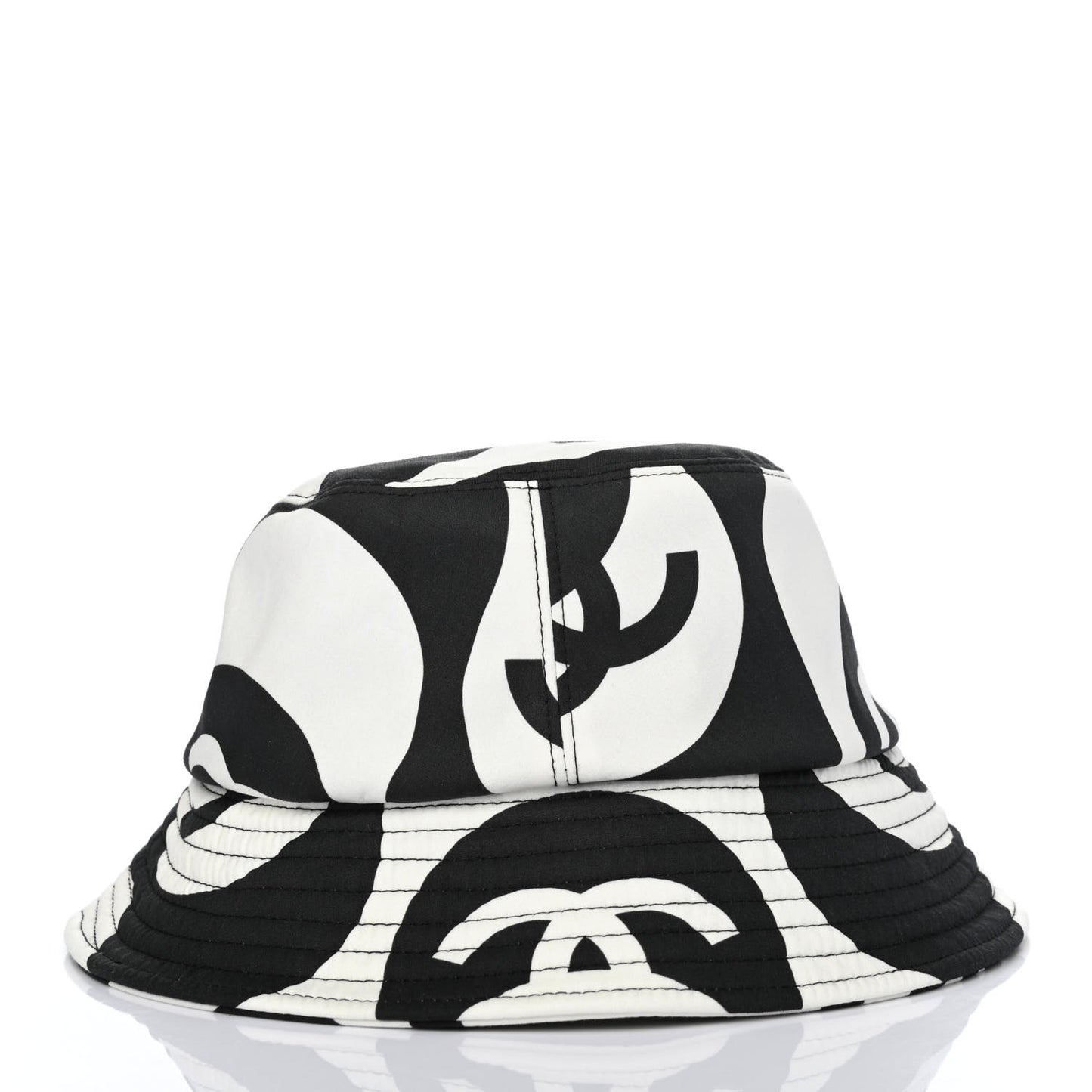 Cotton CC Bucket Hat L Black White