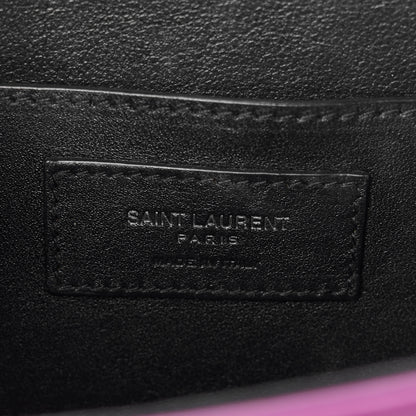 Saint Laurent Box Calfskin Monogram Medium Solferino Satchel Fuchsia 6 of 11