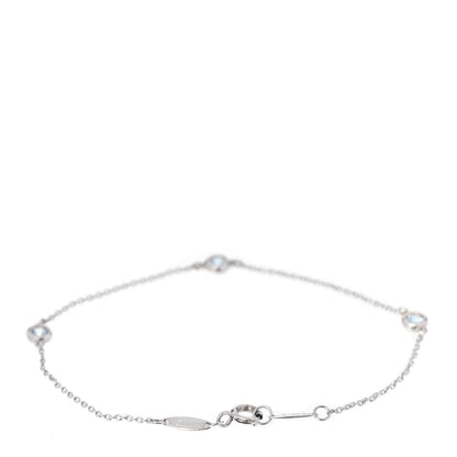 Tiffany Sterling Silver Aquamarine Elsa Peretti Color By The Yard 3 Station Bracelet 3 of 6