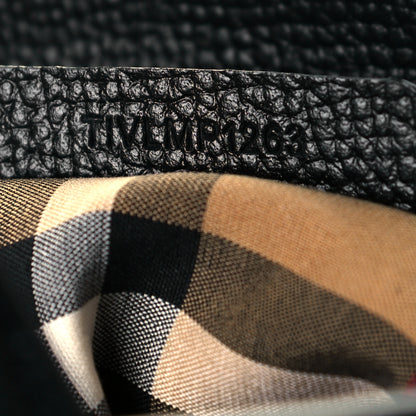 Burberry Grainy Calfskin House Check Small Banner Tote Black 11 of 11