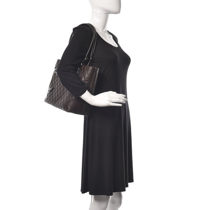 Chanel Calfskin Quilted Large Cambon Tote Brown 2 of 10