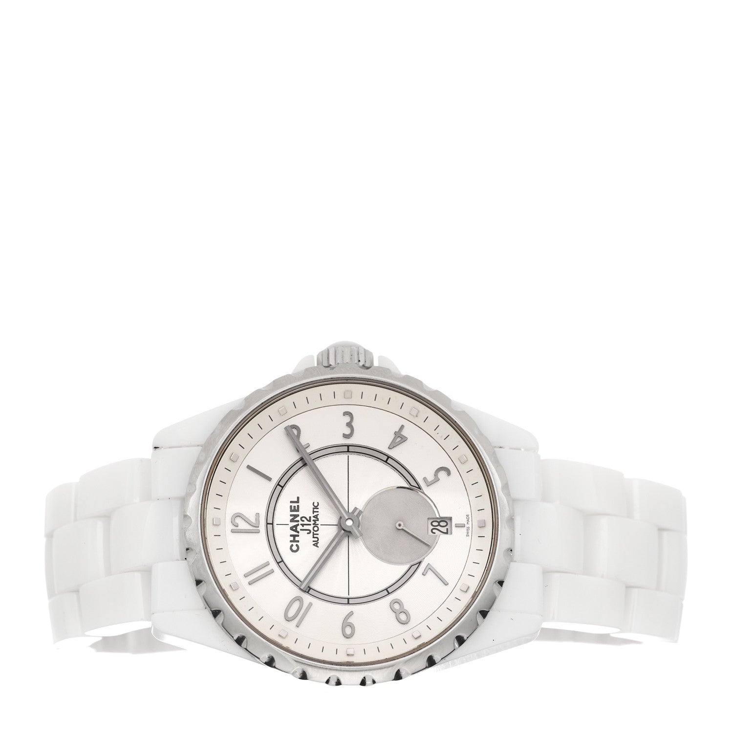 Chanel Stainless Steel Ceramic 38mm J12 Chrono Automatic Watch White 2 of 4