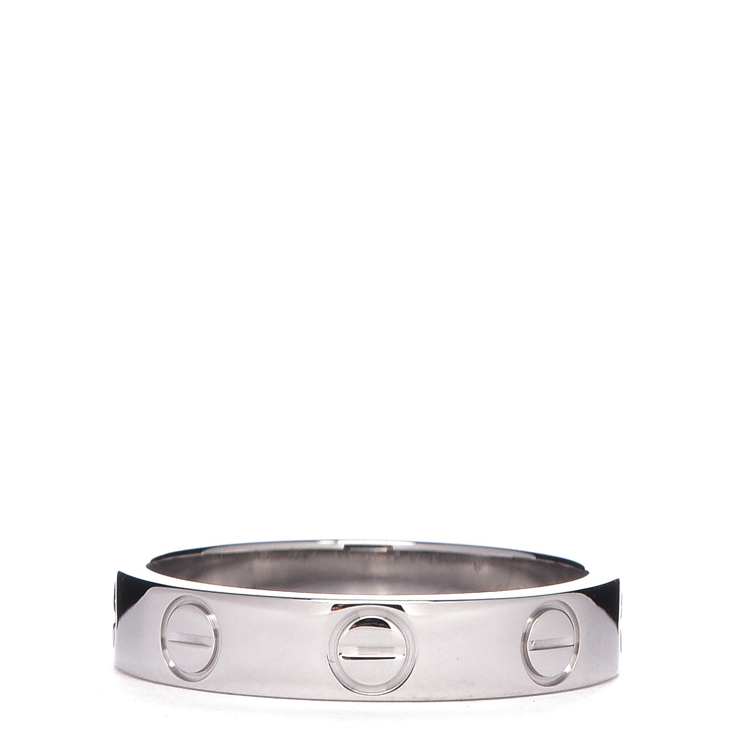 Cartier 18K White Gold 3.5mm LOVE Wedding Band Ring 47 4 1 of 6