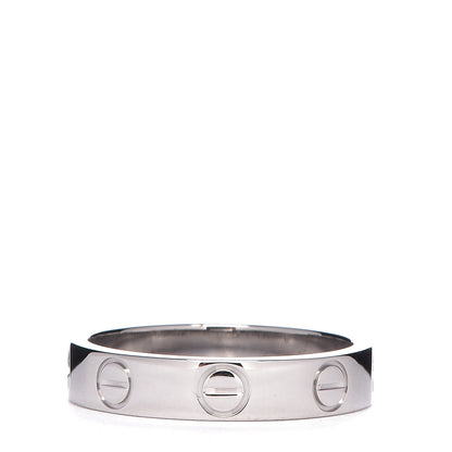 Cartier 18K White Gold 3.5mm LOVE Wedding Band Ring 47 4 1 of 6
