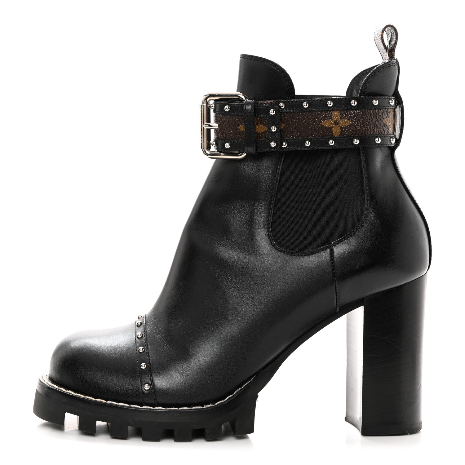 Louis Vuitton Calfskin Monogram Star Trail Chelsea Ankle Boots 40 Black 1 of 9