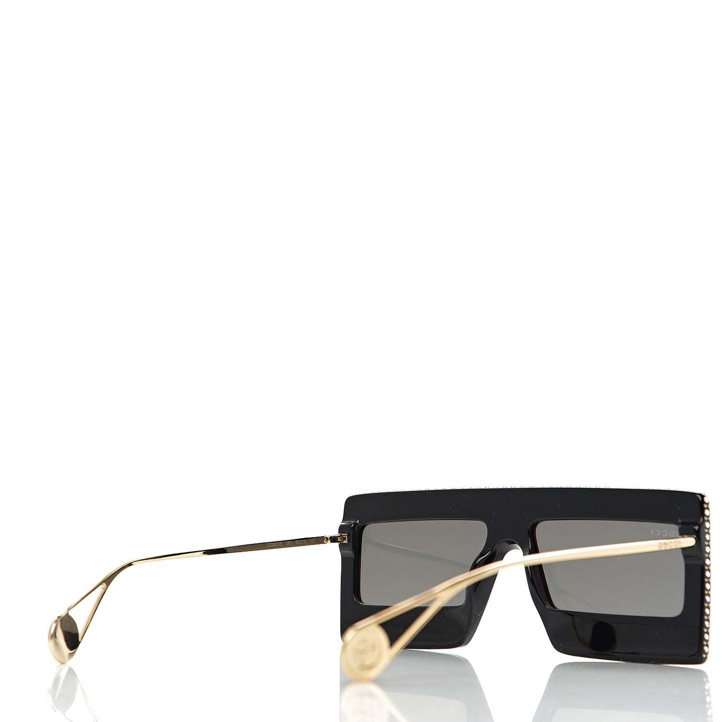 Acetate Crystal Mask-Frame Sunglasses GG0431S Black