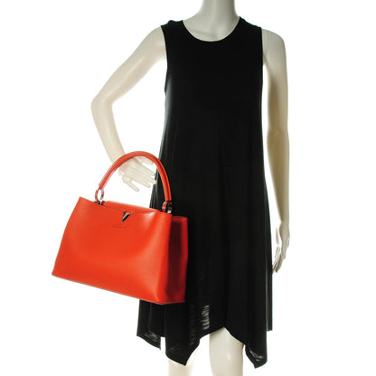 Louis Vuitton Taurillon Capucines MM Clementine 2 of 7