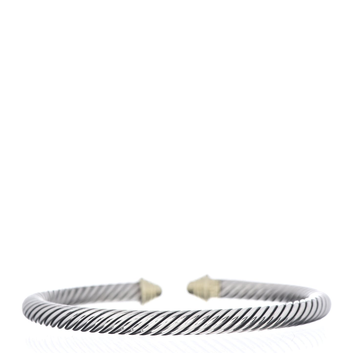 Sterling Silver 14K Yellow Gold 5mm Cable Classics Bracelet