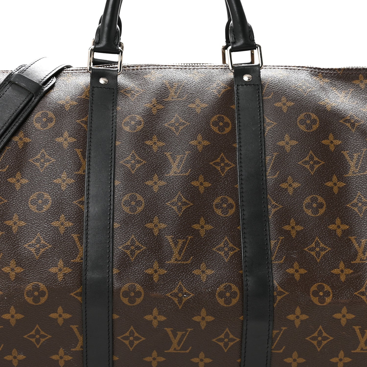 Louis Vuitton Monogram Macassar Keepall Bandouliere 55 7 of 13