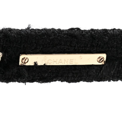 Chanel Acetate Tweed Wool CC Rectangle Sunglasses 5514-A Black 5 of 8