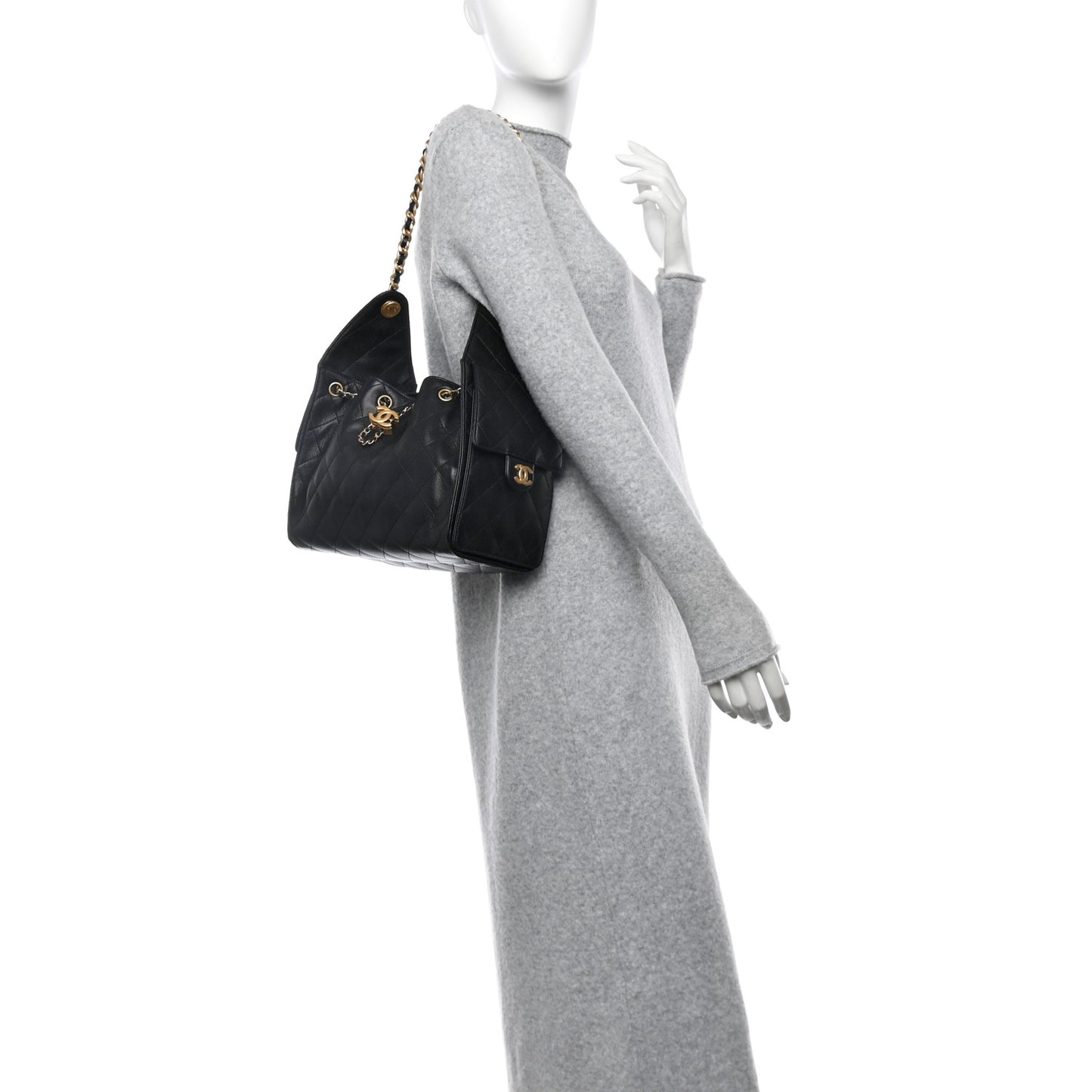 Caviar Quilted Small Chanel 25 Handbag Black