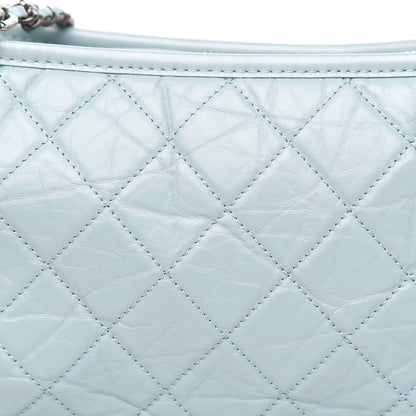 Chanel Aged Calfskin Quilted Medium Gabrielle Hobo Light Blue 10 of 10
