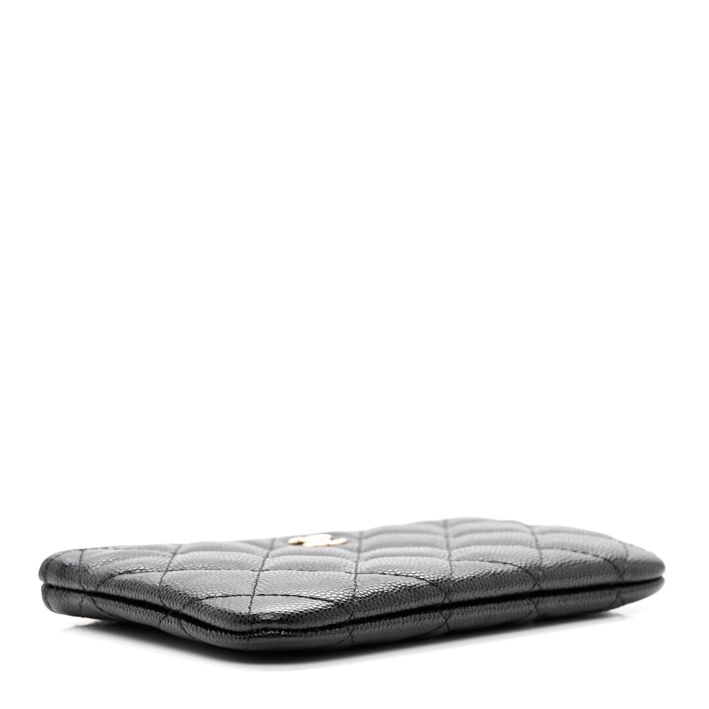Caviar Quilted Small Cosmetic Case Black