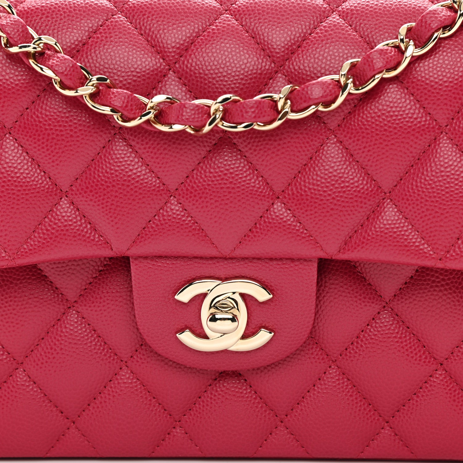 Chanel Caviar Quilted Small Double Flap Dark Pink 8 of 11