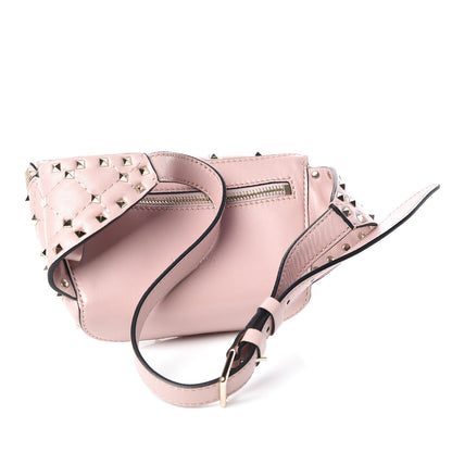 Valentino Garavani Lambskin Rockstud Spike Belt Bag 85 Water Rose 3 of 7