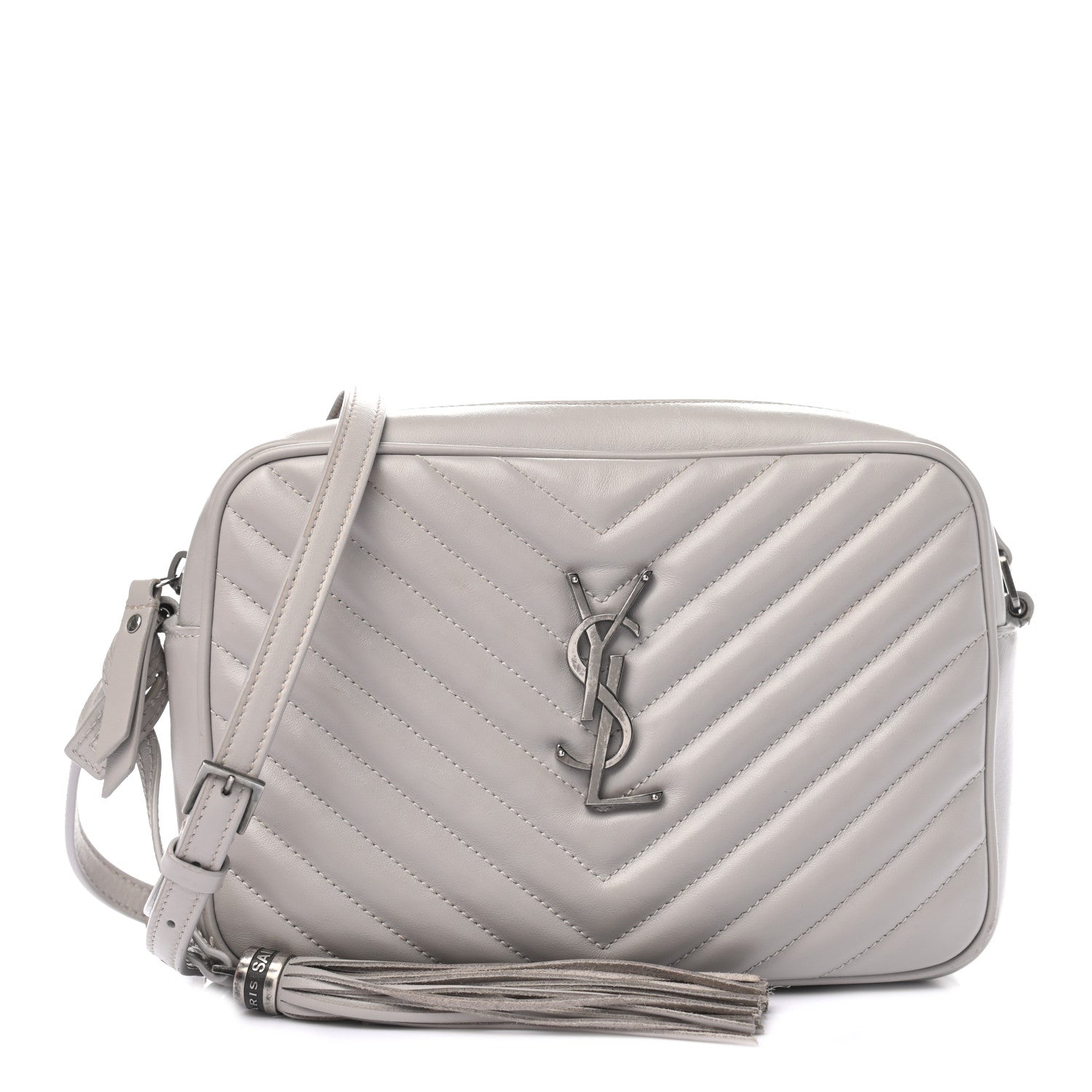 Saint Laurent Calfskin Matelasse Monogram Lou Camera Bag Granite 1 of 10