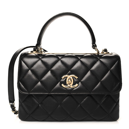Chanel Lambskin Quilted Small Trendy CC Dual Handle Flap Bag Black 1 of 14