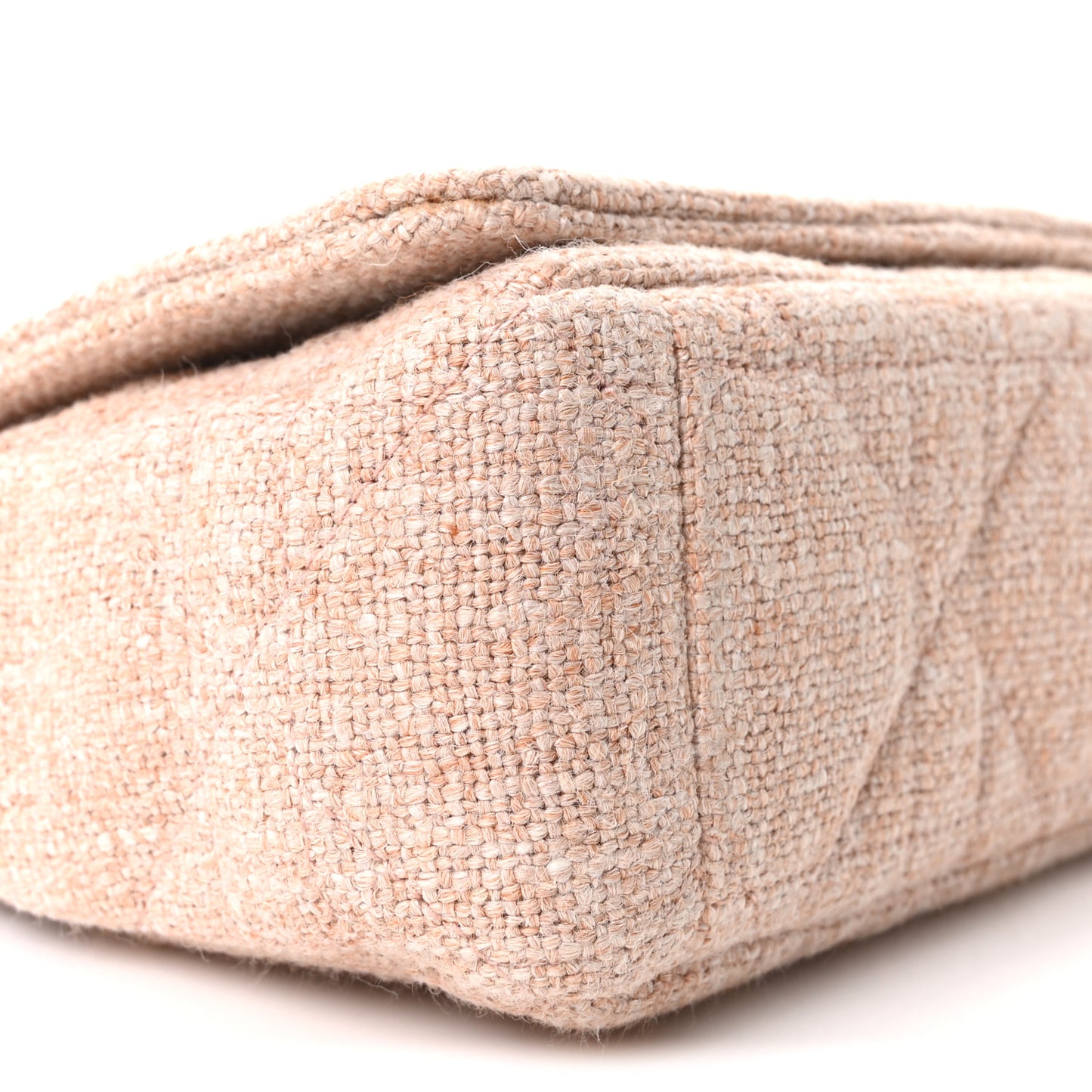 Linen Macrocannage Small Caro Bag Rose