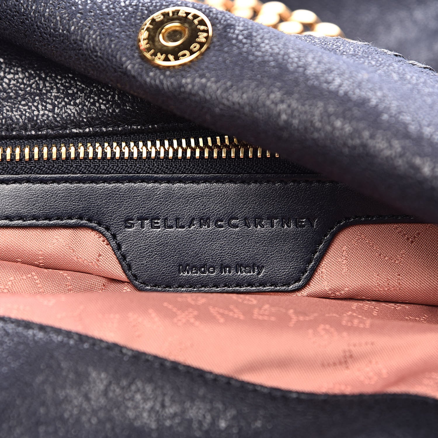 Stella McCartney Shaggy Deer Small Falabella Tote Navy 6 of 10