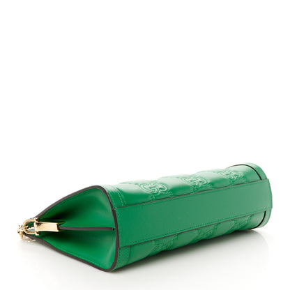Gucci Calfskin GG Matelasse Small Slim Chain Shoulder Bag Spring Green Natural 4 of 12