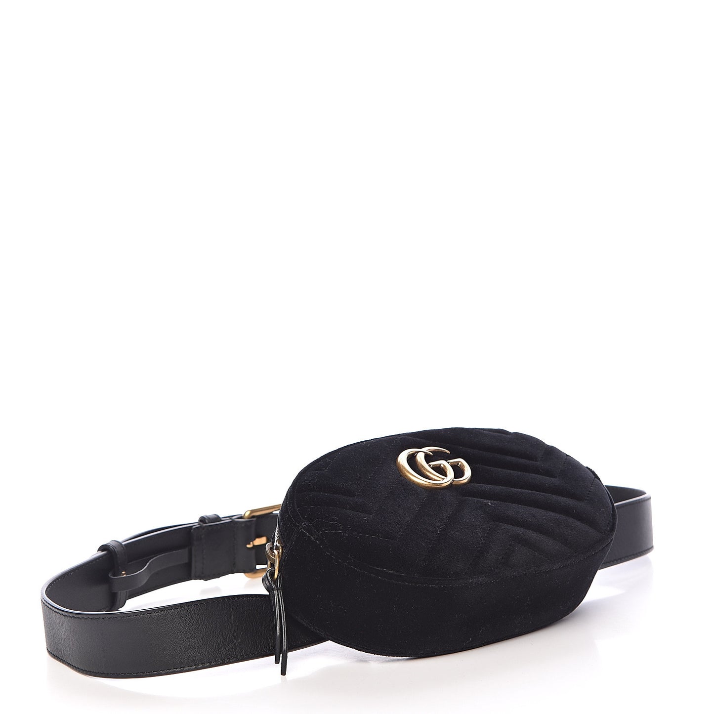 Velvet Matelasse GG Marmont Belt Bag 85 34 Black