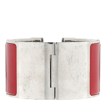 Hermes Enamel Extra Wide Clic Clac H Bracelet PM Rouge 2 of 3