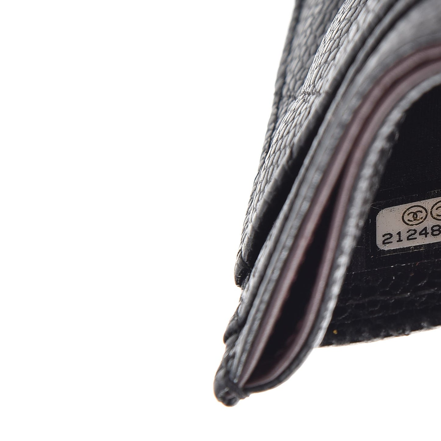 Caviar Quilted Card Holder Black