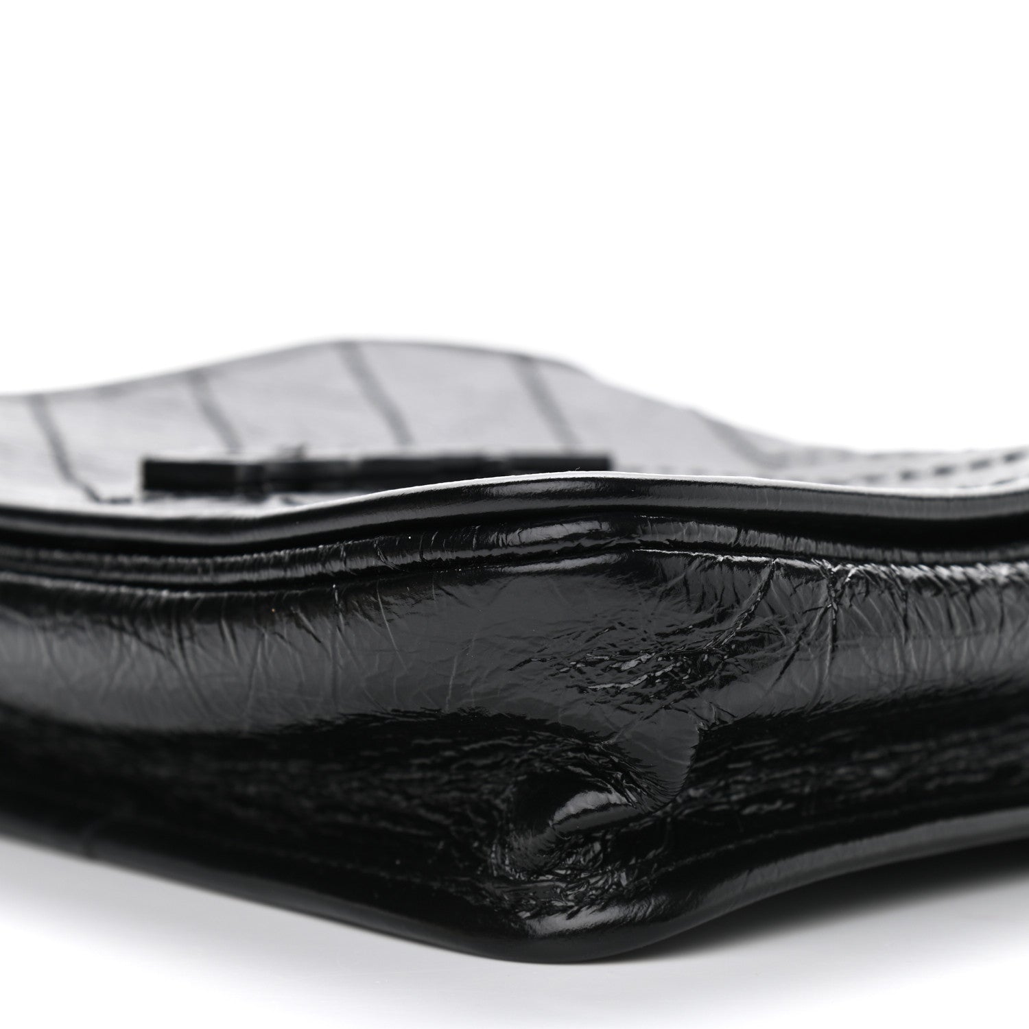 Saint Laurent Crinkled Calfskin Matelasse Monogram Niki Chain Wallet Black 12 of 12