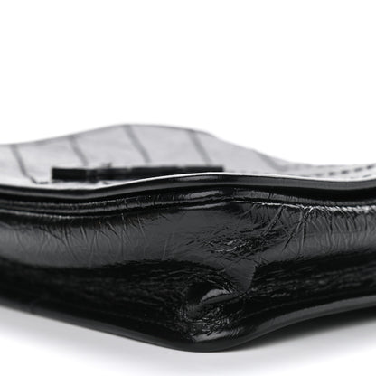 Saint Laurent Crinkled Calfskin Matelasse Monogram Niki Chain Wallet Black 12 of 12