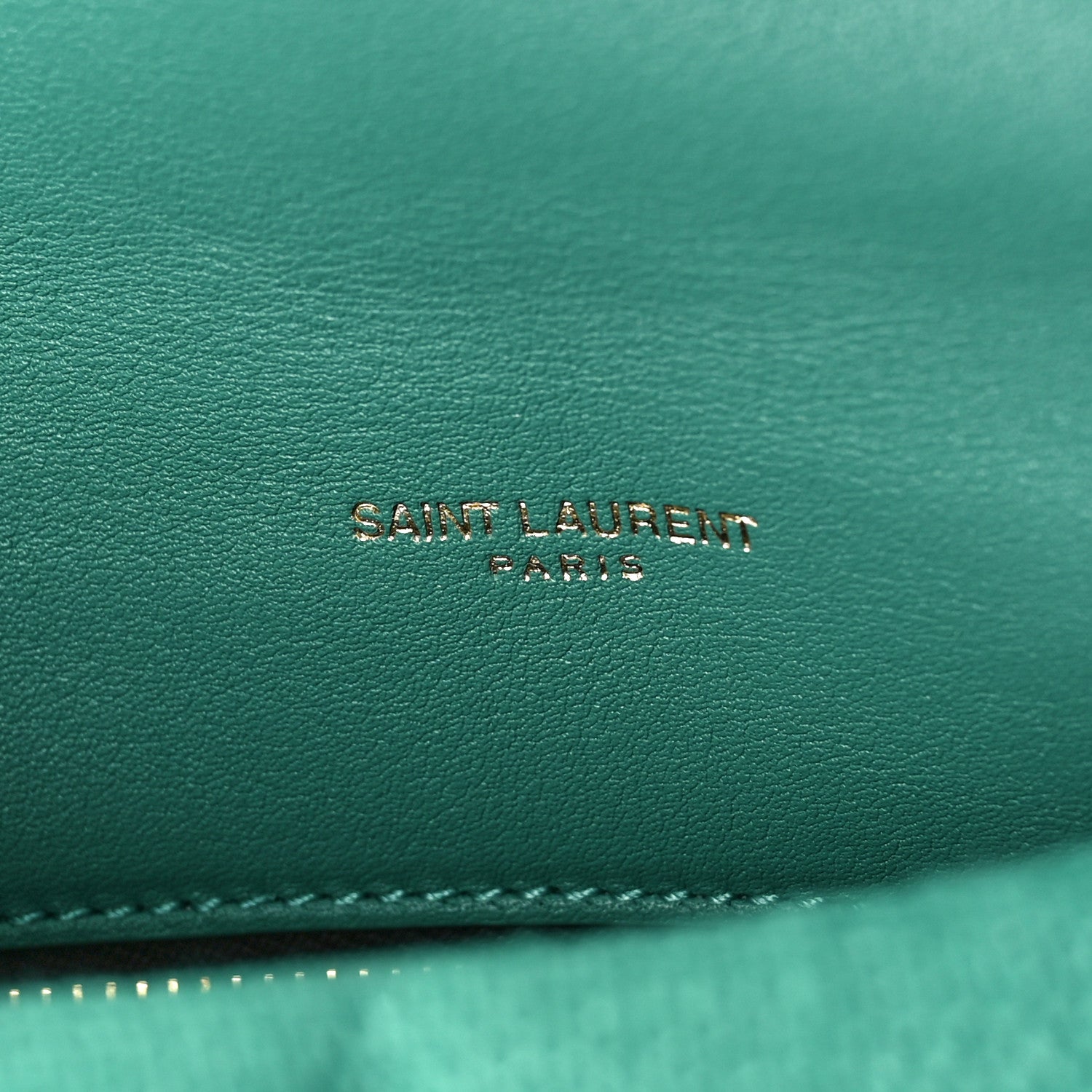 Saint Laurent Canvas Quilted Toy Loulou Puffer Monogram Chain Satchel Basil 7 of 9