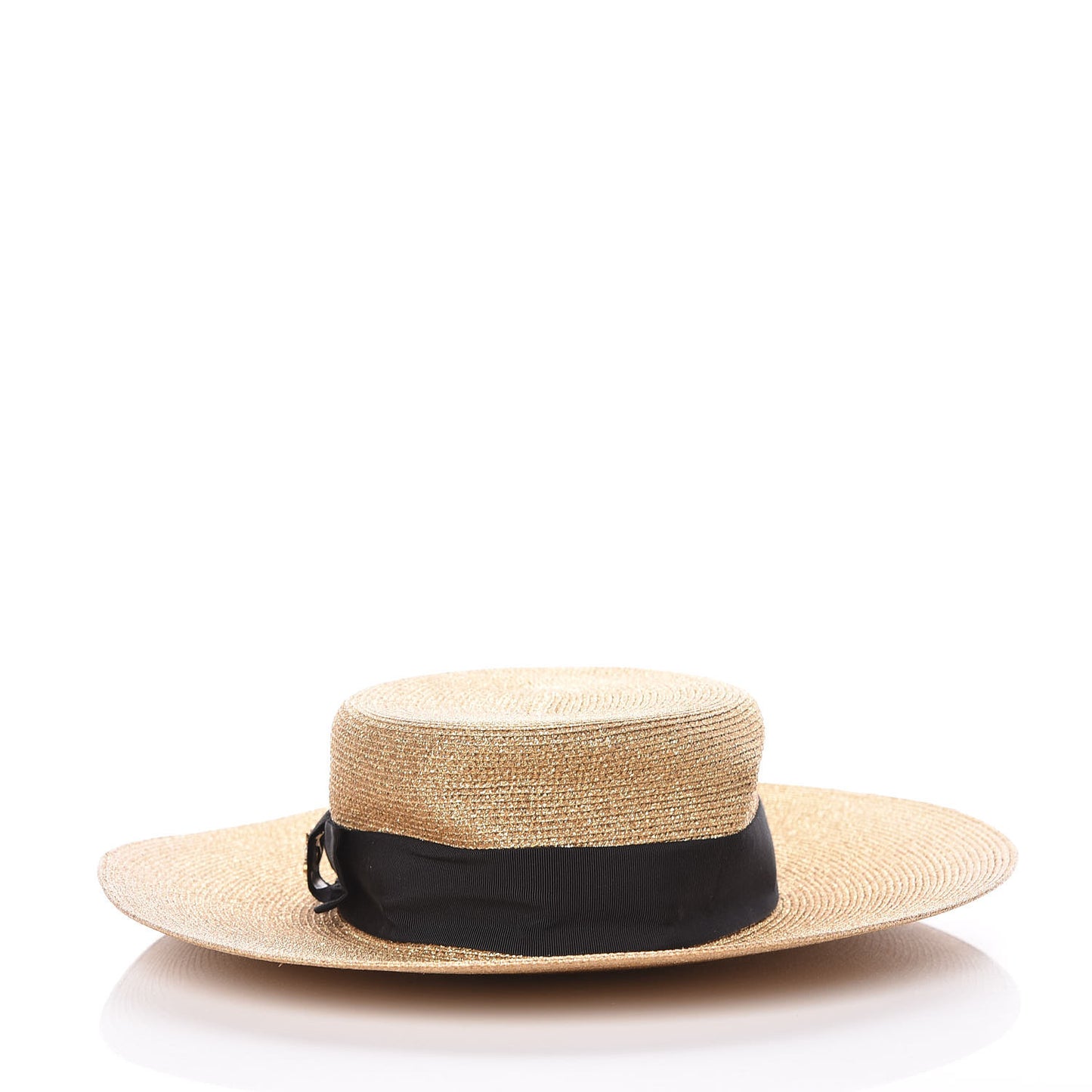 Lame Papier Hat L Black Gold