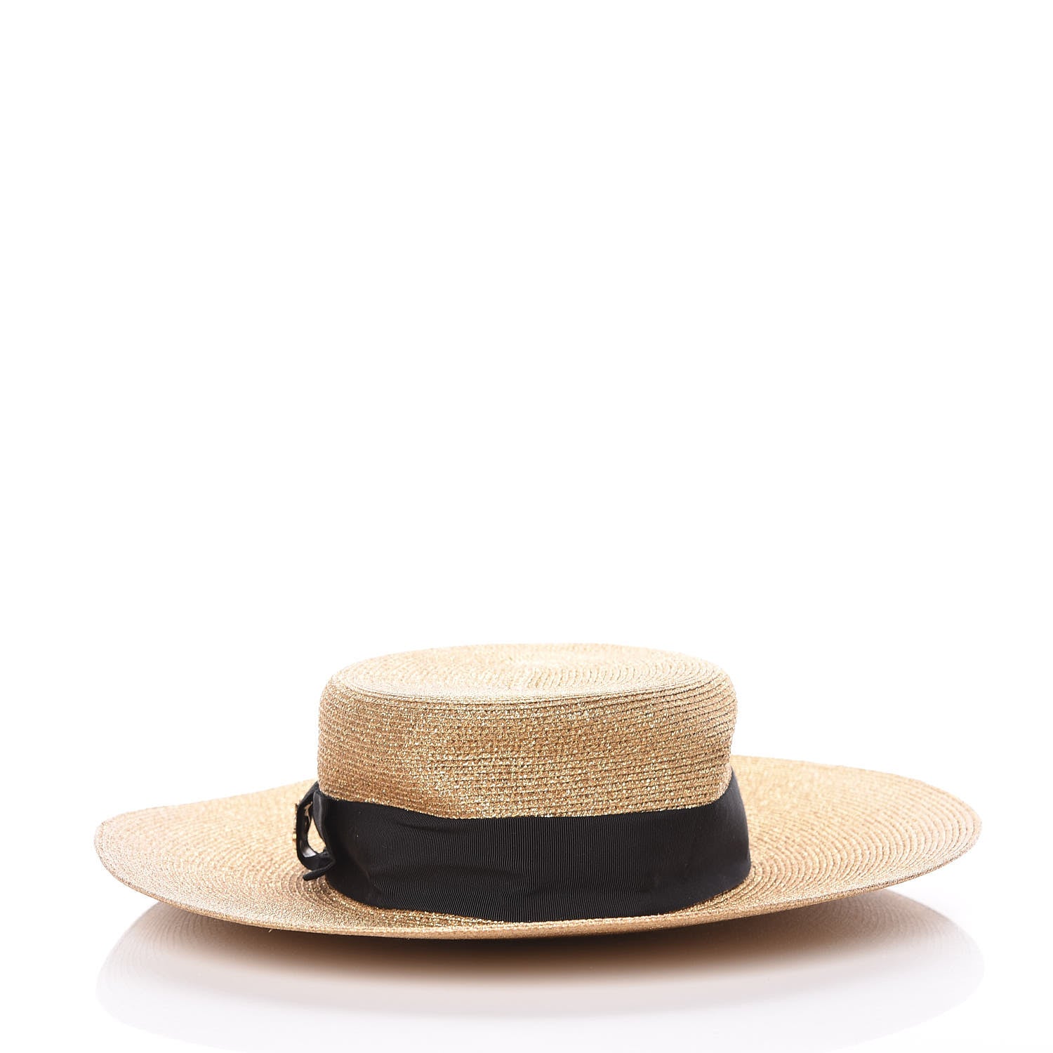 Gucci Lame Papier Hat L Black Gold 3 of 8