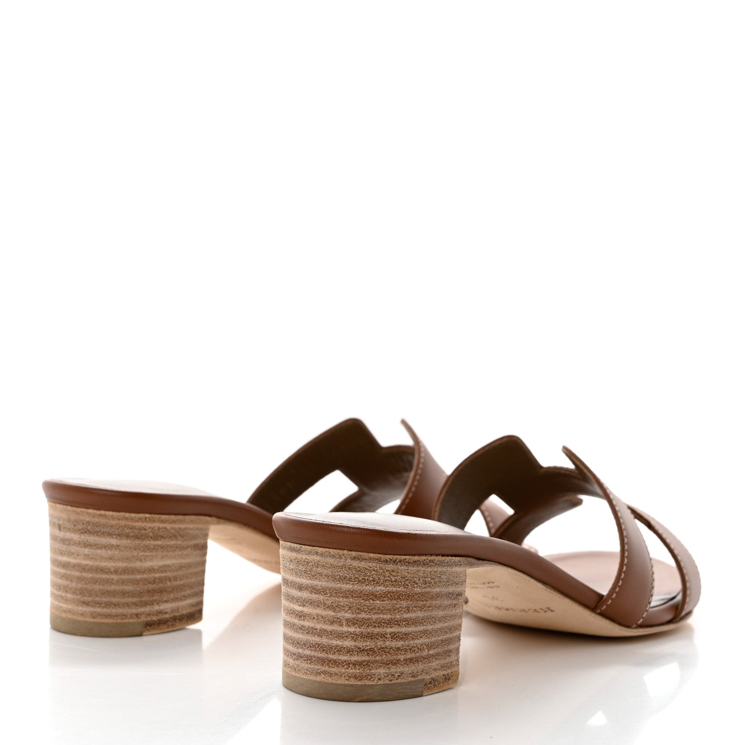 Hermes Calfskin Oasis Sandals 35 Gold 4 of 9