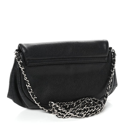 Chanel Caviar Half Moon Wallet On Chain WOC Black 2 of 4
